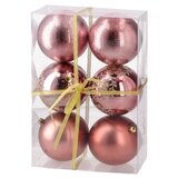Festa Icy print, novogodišnja kugla, roze, 10cm, 6K | ePonuda.com