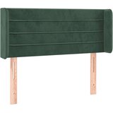 vidaXL uzglavlje s ušima tamnozeleno 103x16x78/88 cm baršunasto | shoptok.hr