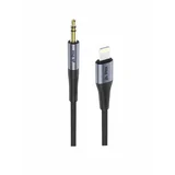 iPEAX kabel audio adapter, LIGHTNING / 3,5mm Jack, 1,5m, crni