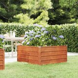 vidaXL Povišena vrtna gredica boja hrđe 100x100x45 cm čelik COR-TEN Cijene