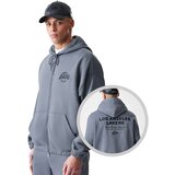 New Era Los Angeles Lakers Linear Dark Grey Oversized Full Zip jopica s kapuco | Shoptok.si