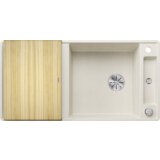 Blanco sudoper AXIA III XL 6 S-F InFino SILGRANIT daska drvo, s dalj.upr. - NJEŽNO BIJELA | shoptok.hr