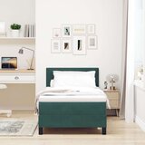  Kutna postelja s madracem tamno zelena 80x200 cm baršun | shoptok.hr