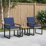  Set vanjskog namještaja 3 pcs Siva i tamnoplava poliratan | shoptok.hr