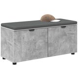  Haldna klop z blazino z vrati Betonsko siva 100 x 38 x 46 cm, (5000155697) | Shoptok.si
