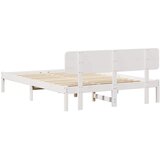  Krevetna konstrukcija Bijelo 200 x 200 cm Čvrsto borovo drvo | shoptok.hr