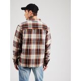 Iriedaily Srajca 'Chillax Lumber' kremna / kraljevo modra / rjava / temno rjava | Shoptok.si