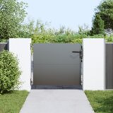 vidaXL Vrtna vrata Crna 105 x 100 cm Čelik s praškastim premazom | shoptok.hr
