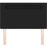 vidaXL vzglavje enostavnega dizajna črne barve 100 cm umetno usnje | Shoptok.si