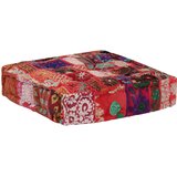 Tabure s patchworkom četvrtasti pamučni 50 x 50 x 12 cm crveni | Eponuda.com