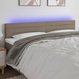 Maison Chic led posteljno vzglavje - vzglavna omarica - nočna omarica taupe 200x5x78/88 cm blago, (21706256) | Shoptok.si