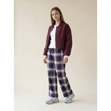 Sinsay Pamučne wide leg hlače na karirani uzorak | shoptok.hr