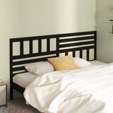  Posteljno vzglavje črno 206x4x100 cm trdna borovina, (20644552) | Shoptok.si