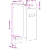  Vješalica za kapute na zidu Betonska siva 70 x 10 x 90 cm | shoptok.hr