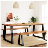 vidaXL Jedilna miza z naravnim robom 200x90x75 cm trden akac Cene