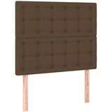  Okvir za krevet s uzglavljem tamnosmeđi 90x200 cm od tkanine | shoptok.hr