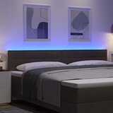  LED glava kreveta s LED trakama Tamno smeđa 200 cm tkanina | Eponuda.com