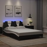  Okvir kreveta Viana s LED-om bez madracacrno-bijeli 120 x 200 cm | shoptok.hr