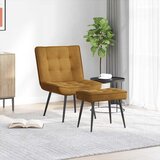  Stolica za opuštanje s osloncem za noge smeđa baršunasta | shoptok.hr