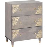 vidaXL Ormarić / Komoda Siva i zlatna 60 x 33.5 x 75 cm | shoptok.hr