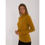  Women's dark yellow turtleneck