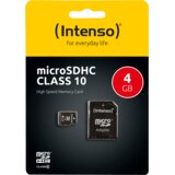 Intenso Micro SD Kartica 4GB Class 10 (SDHC & SDXC) sa adapterom - SDHCmicro+ad-4GB/Class10 | shoptok.hr