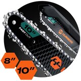Humberg HM-437 PRO akumulatorska lančana pila za grane narančasta, 2 &amp;times; 2,0 Ah, 10&amp;Prime; / 8&amp;Prime; Slike