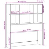  Uzglavlje sa spremištem voštano smeđe 75 cm od masivne borovine | shoptok.hr