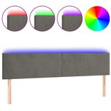 Maison Chic led posteljno vzglavje - vzglavna omarica - nočna omarica temno sivo 160x5x78/88 cm žamet, (21710464) | Shoptok.si