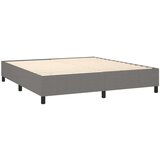  Box spring postelja z vzmetnico LED temno siva 180x200 cm blago, (20789020) | Shoptok.si