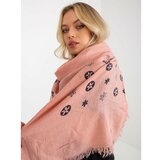 Fashion Hunters Dusty pink women's scarf with a print Cene