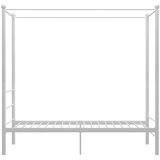  Okvir za krevet s nadstrešnicom bijeli metalni 100 x 200 cm | Eponuda.com