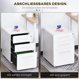  Mobilni ormar za spise s 3 ladice 39x48x59 cm bijeli | shoptok.hr