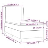  Krevet s oprugama i madracem plavi 90 x 190 cm od tkanine | shoptok.hr