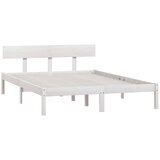  Okvir za krevet od masivne borovine bijeli 140 x 200 cm | shoptok.hr