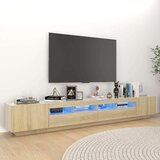 vidaXL TV ormarić s LED svjetlima boja hrasta sonome 260 x 35 x 40 cm Cijene