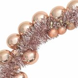  Garland od božićnih kuglica Ružičasto zlatni 186 cm Polistiren | shoptok.hr