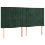 vidaXL Box spring postelja z vzmetnico LED tem. zelena 180x2 | Shoptok.si