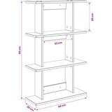  Stenska polica Montaža za steno Črni hrast 56 x 20 x 90 cm, (5000307375) | Shoptok.si