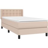  s oprugama i madrac cappuccino 90x200 cm od umjetne kože | shoptok.hr