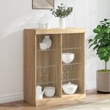  The Living Store Komoda z LED lučkami sonoma hrast 81x37x100 cm - Komoda, (21442439) | Shoptok.si