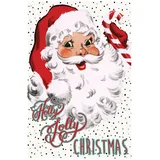 eleanor stuart bijela pamučna kuhinjska krpa holly jolly christmas, 46 x 71 cm