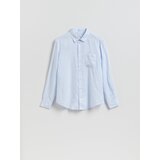 Reserved Lanena regular fit košulja - svjetloplavo | shoptok.hr