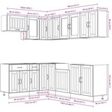  11-dijelni set kuhinjskih elemenata "Lucca" izrađeno drvo | shoptok.hr