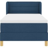  Box spring postelja z vzmetnico - Modra, 90x190 cm, Tkanina, (22052939) | Shoptok.si