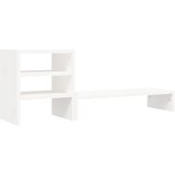 vidaXL Stojalo za zaslon belo 81x20x30 cm trdna borovina, (20768668) Cene