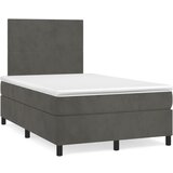 vidaXL Krevet box spring s madracem tamnosivi 120 x 190 cm baršun Cijene