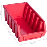 vidaXL 80 -dijelni set kutija za pohranu sa zidnim pločama crveno-crni | shoptok.hr