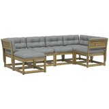  6-dijelni set vrtnih sofa od impregnirane borovine s jastucima | shoptok.hr