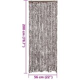  Zastor protiv muha smeđa i bijela 56 x 200 cm od šenila | shoptok.hr